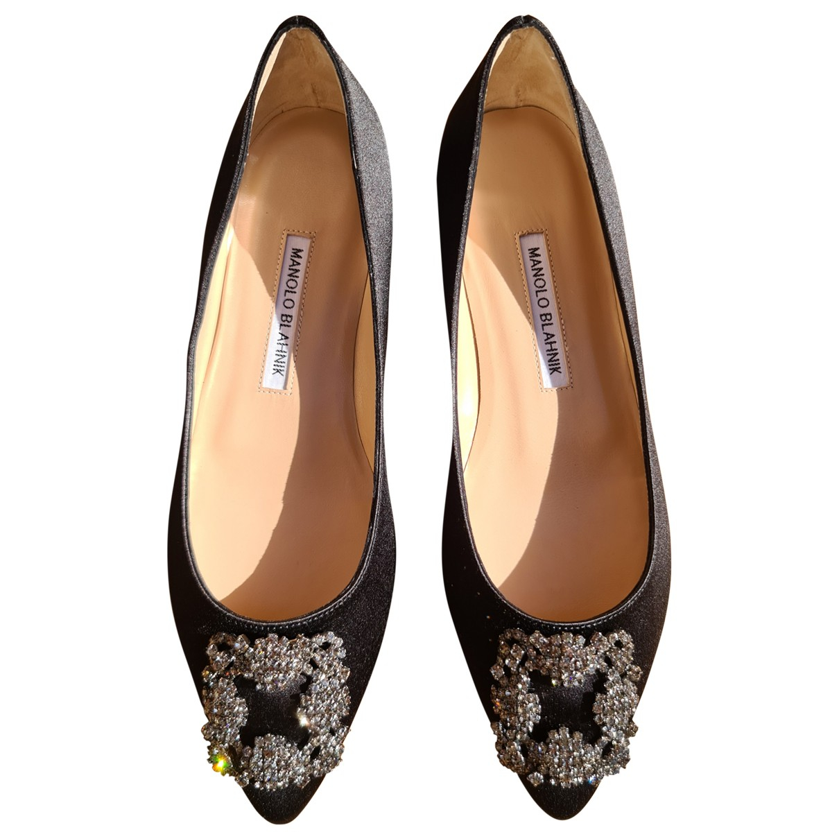 Cloth ballet flats Manolo Blahnik Black 